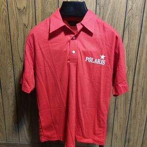 Red Men's Polo Shirt Polaris Vintage 80s 70s Large New Old Stock